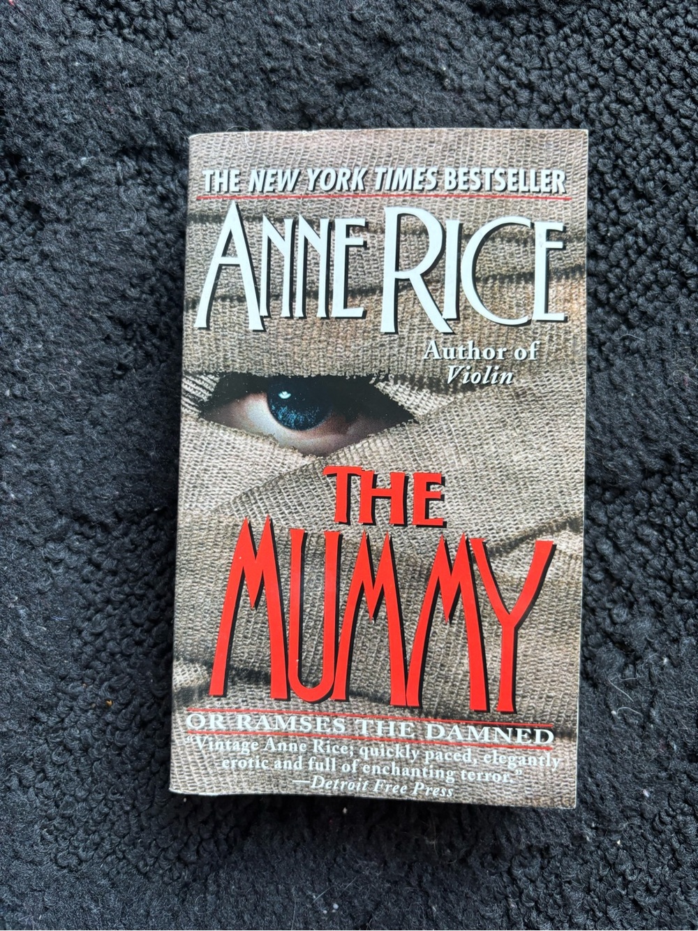 Anne Rice The Mummy Paperback Novel Ramses the Damned Series Vintage
